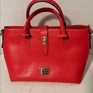 Dooney & Bourke Saffiano Leather Top Handle Satchel - Tomato